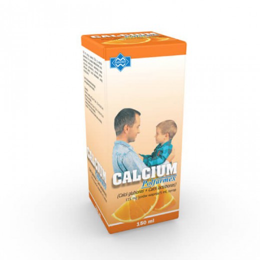 Calcium 115 mg/ 5 ml, syrop, smak pomarańczowy, 150 ml