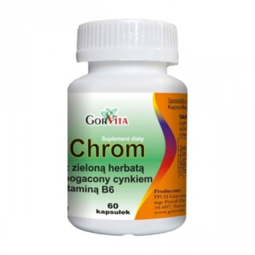 Chrom z zieloną herbatą, 30 kapsułek