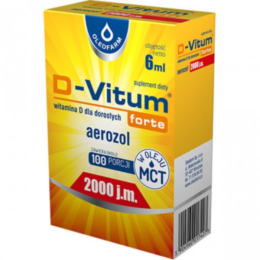 D-Vitum Forte 2000 j.m., aerozol, 6 ml
