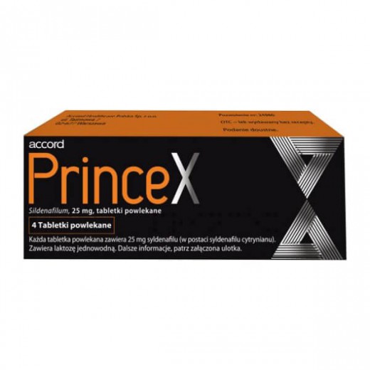 Princex 25 mg, 4 tabletki powlekane
