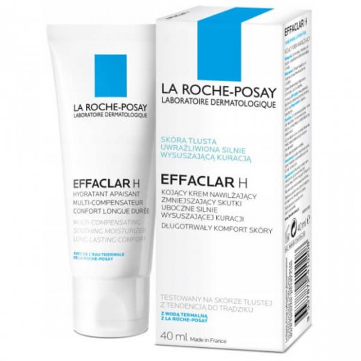 La Roche-Posay Effaclar H, kojący krem nawilżający do skóry tłustej, 40 ml