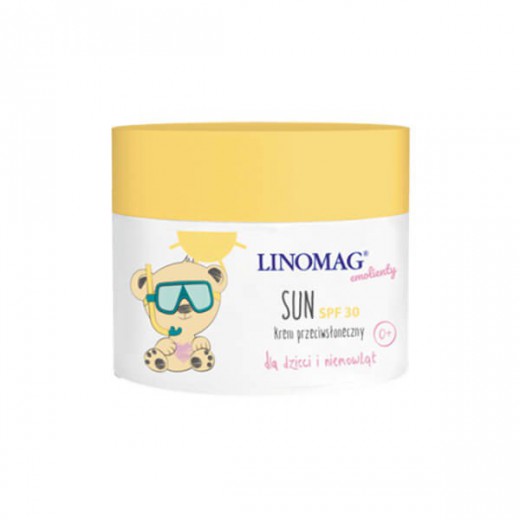 Linomag Emolienty Sun, krem przeciwsłoneczny dla dzieci i niemowląt od 1 dnia życia, SPF30, 50 ml