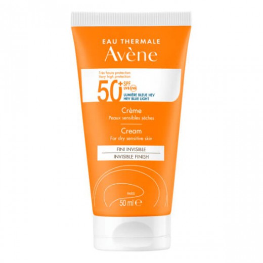 Avene Sun, krem ochronny do twarzy, skóra sucha i wrażliwa, SPF 50+, 50 ml