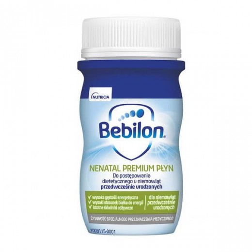 Bebilon Nenatal Premium, dla niemowląt przedwcześnie urodzonych, płyn gotowy do spożycia, 24 szt x 70 ml