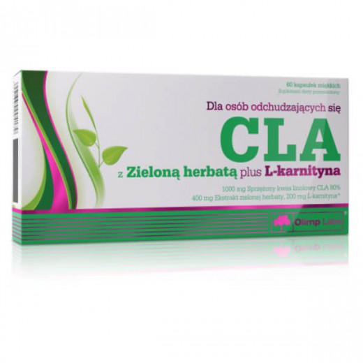 Olimp CLA z zieloną herbatą plus L-karnityna, 60 kapsułek miękkich