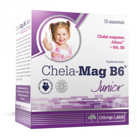 Olimp Chela-Mag B6 Junior, dla dzieci powyżej 3 lat, 5 g x 15 saszetek