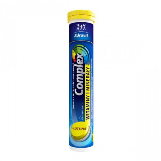 Zdrovit Complex Multiwitamina i Minerały + Luteina, 24 tabletki musujące
