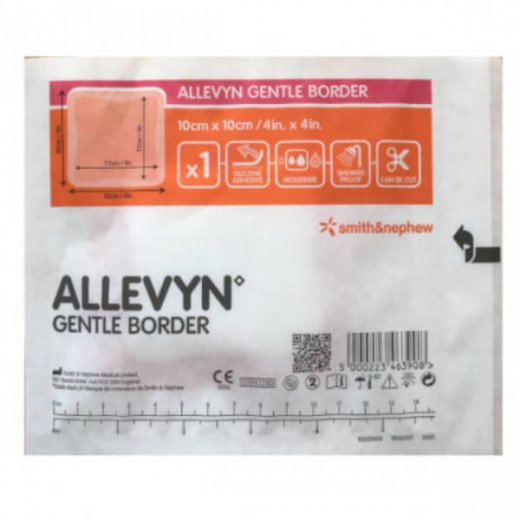 Opatrunek Allevyn Gentle Border, 10 cm x 10 cm, 1 sztuka