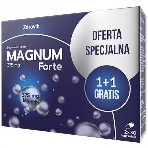 Zdrovit Magnum Forte 375 mg, 2 x 30 kapsułek