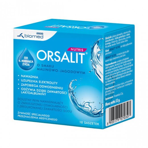 Orsalit Nutris, smak malinowo-jagodowy, 10 saszetek