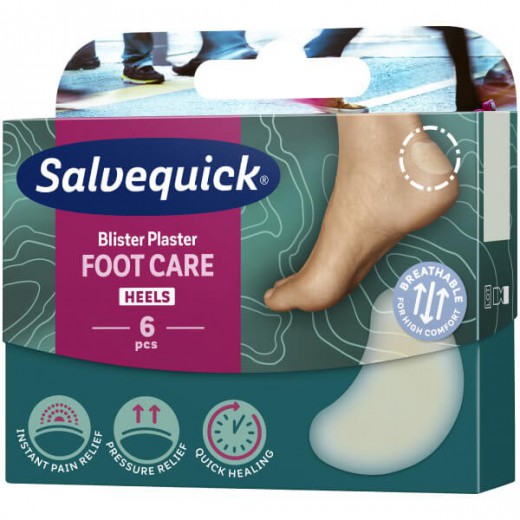 Plastry Salvequick Foot Care Medium, na pęcherze i otarcia, 6 sztuk