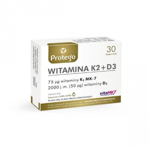 Protego Witamina K2 + D3, 30 kapsułek