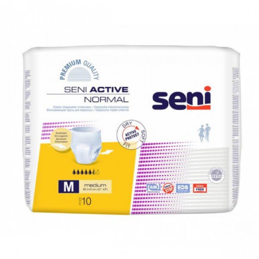 Seni Active Normal, majtki chłonne, Medium, 80-110 cm, 10 sztuk