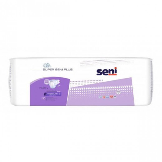 Super Seni Plus, pieluchomajtki, Medium, 75-110 cm, 30 sztuk