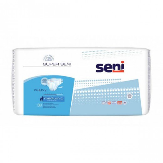 Super Seni, pieluchomajtki, Medium, 75-110 cm, 30 sztuk