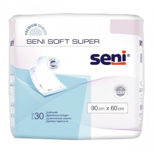 Seni Soft Super, podkłady higieniczne 90 cm x 60 cm, 30 sztuk