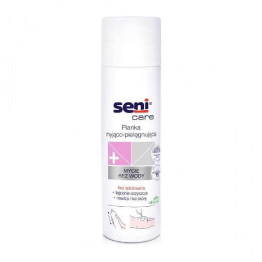 Seni Care, pianka myjąco-pielęgnująca do ciała, na sucho, 500 ml