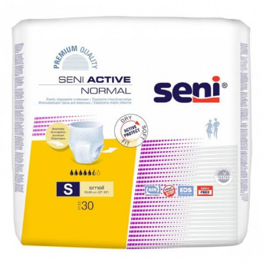 Seni Active Normal, majtki chłonne, Small, 55-85 cm, 30 sztuk