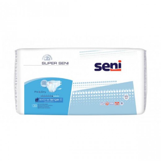 Super Seni, pieluchomajtki, Extra Large, 130-170 cm, 30 sztuk
