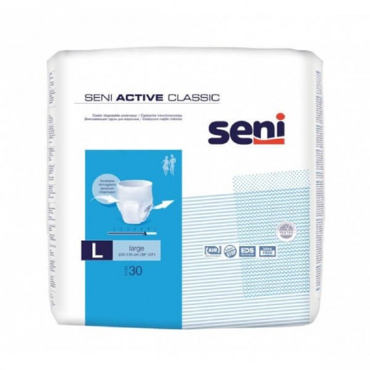 Seni Active Classic, majtki chłonne, Large, 110-135 cm, 30 sztuk