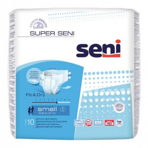 Super Seni, pieluchomajtki, Small, 55-80 cm, 10 sztuk