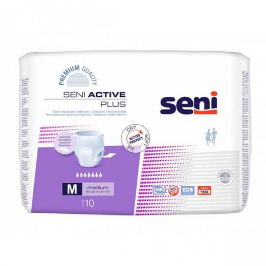 Seni Active Plus, majtki chłonne, Medium, 80-110 cm, 10 sztuk