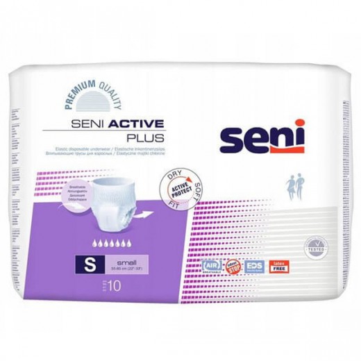 Seni Active Plus, majtki chłonne, Small, 55-85 cm, 10 sztuk