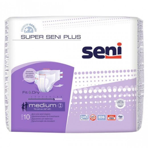 Super Seni Plus, pieluchomajtki, Medium, 10 sztukk