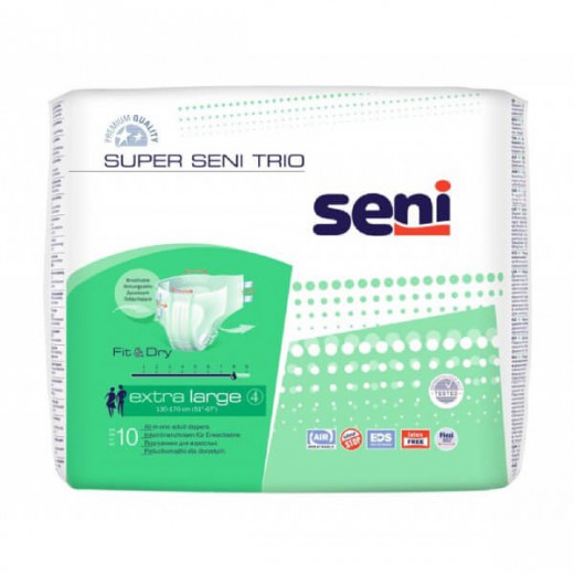 Super Seni Trio, pieluchomajtki, XL, 10 sztuk