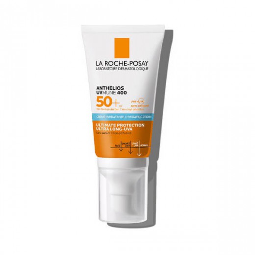 La Roche-Posay Anthelios UVMune 400, nawilżający krem ochronny do twarzy, SPF 50+, 50 ml