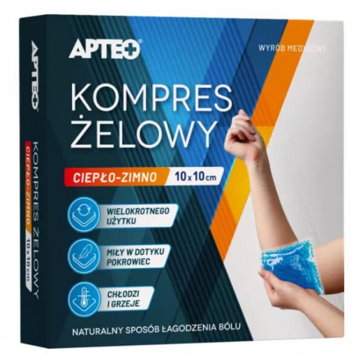 Kompres żelowy ciepło-zimno, Apteo, 10 x 10 cm, 1 sztuka