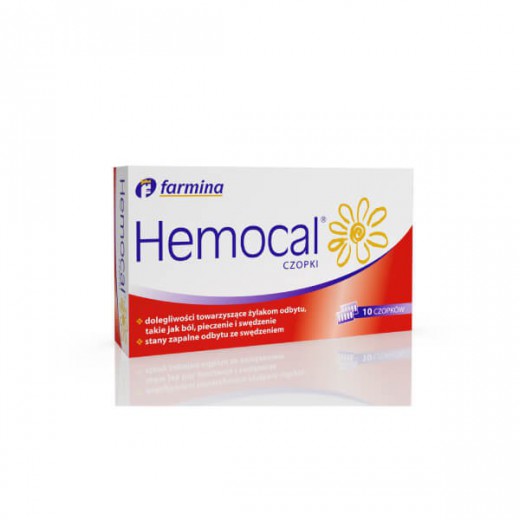Hemocal, czopki, 10 sztuk
