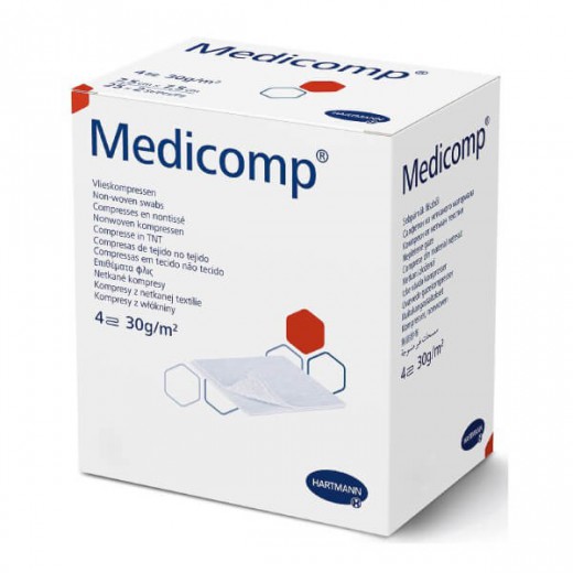 Medicomp Kompresy niejałowe, 7,5cm x 7,5cm, 100 sztuk