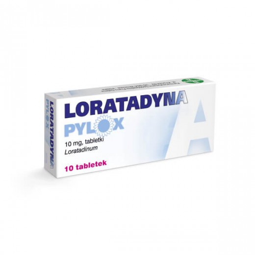 Loratadyna Pylox 10 mg, 10 tabletek