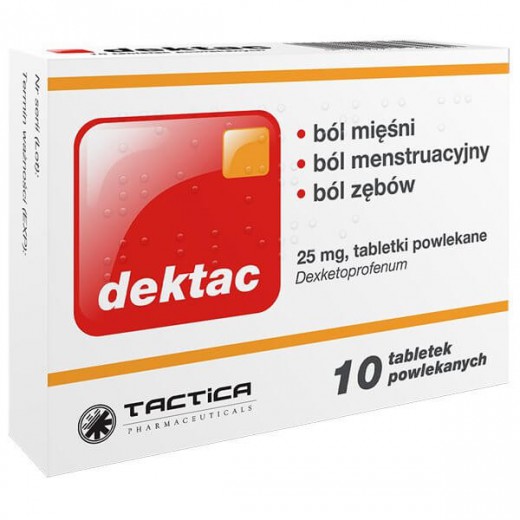 Dektac, 25 mg, 10 tabletek powlekanych