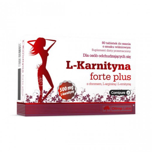 Olimp L-Karnityna Forte Plus, smak wiśniowy, 80 tabletek do ssania