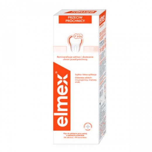 Elmex Płyn dopłukania jamy ustnej przeciw próchnicy, 400ml