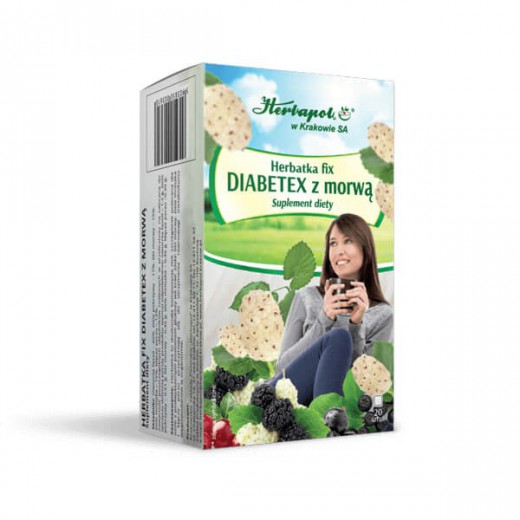Herbapol Diabetex z morwą, herbatka fix, 20 saszetek