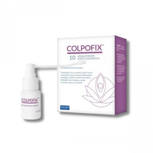 Colpofix, żel dopochwowy w sprayu, 20 ml + 10 aplikatorów dopochwowych
