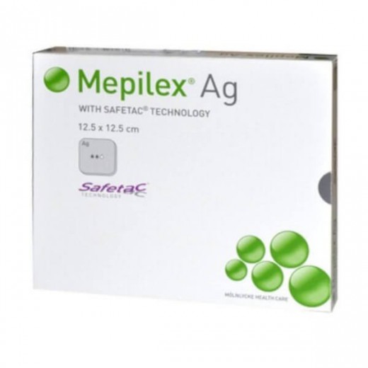 Mepilex, opatrunek specjalny ze srebrem 12,5 x 12,5 cm, 1 sztuka