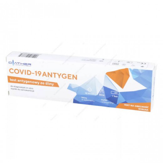 Diather - test COVID-19, Antygenowy szybki test ze śliny, 1 sztuka