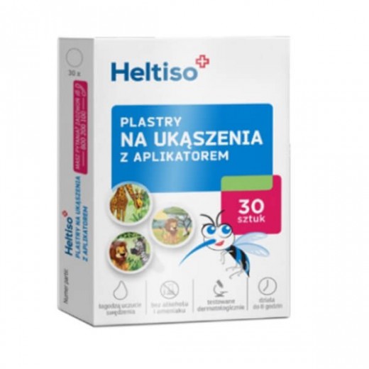 Heltiso plastry na ukąszenia z aplikatorem, 30szt.