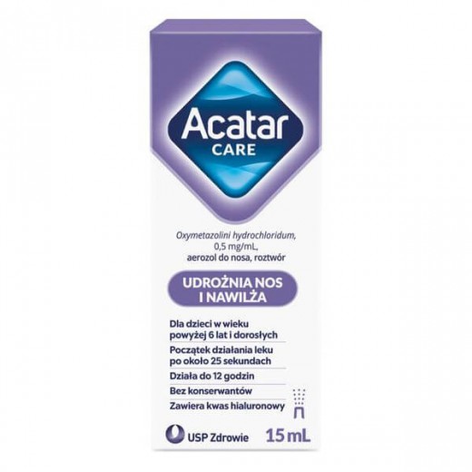 Acatar Care 0,5 mg/ml, aerozol do nosa, roztwór, 15 ml