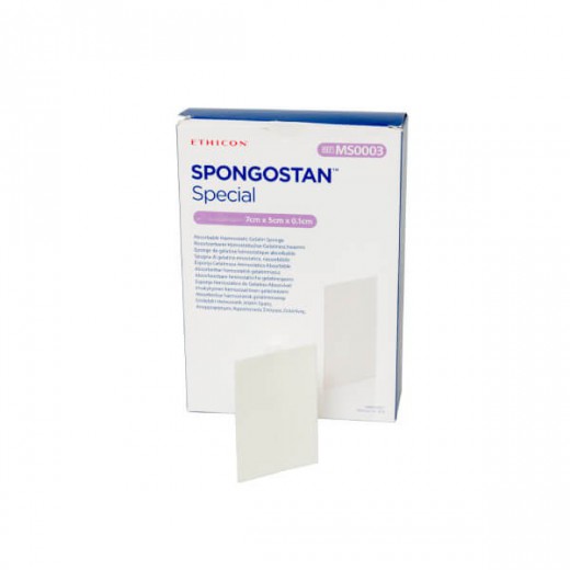 Spongostan Special gąbka żelatynowa, 5cm x 7cm x 0,1cm, 1 sztuka