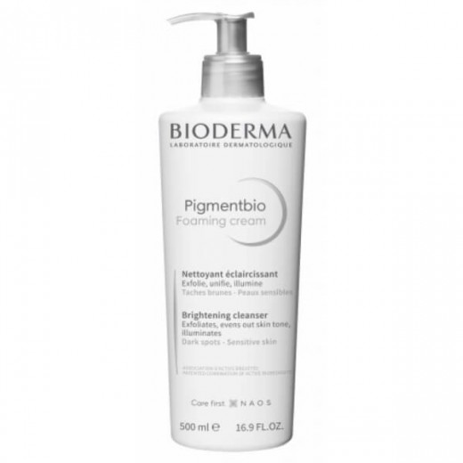 Bioderma Pigmentbio Foaming Cream, kremowy żel oczyszczający, bez mydła, 500 ml