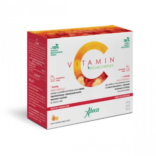 Aboca Vitamin C Naturcomplex, smak cytrusowy, 5 g x 20 saszetek