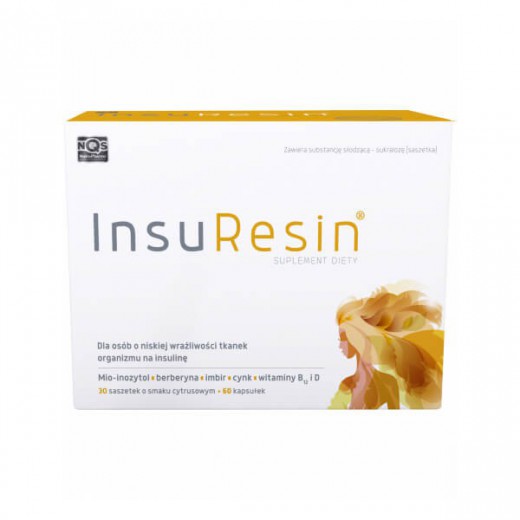 InsuResin, smak cytrusowy, 30 saszetek + 60 kapsułek