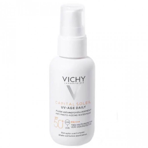 Vichy Capital Soleil UV-Age Daily, koloryzujący fluid przeciw fotostarzeniu skóry, SPF 50+, 40 ml