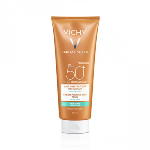 Vichy Capital Soleil, mleczko ochronne do twarzy i ciała, SPF50+, 300 ml