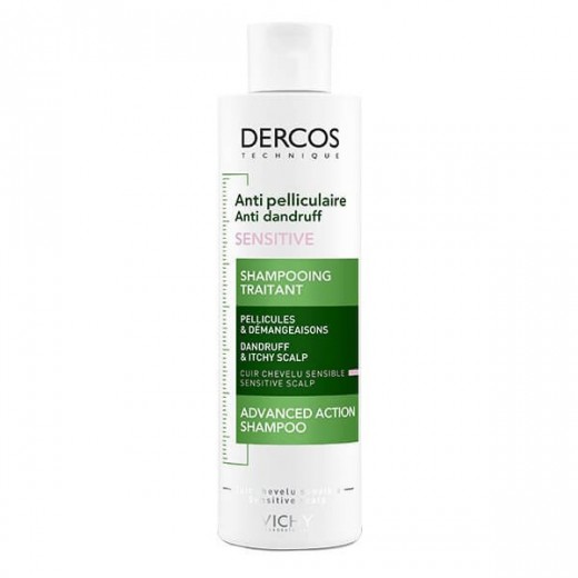 Vichy Dercos Sensitive, szampon przeciwłupieżowy, skóra wrażliwa, 200 ml